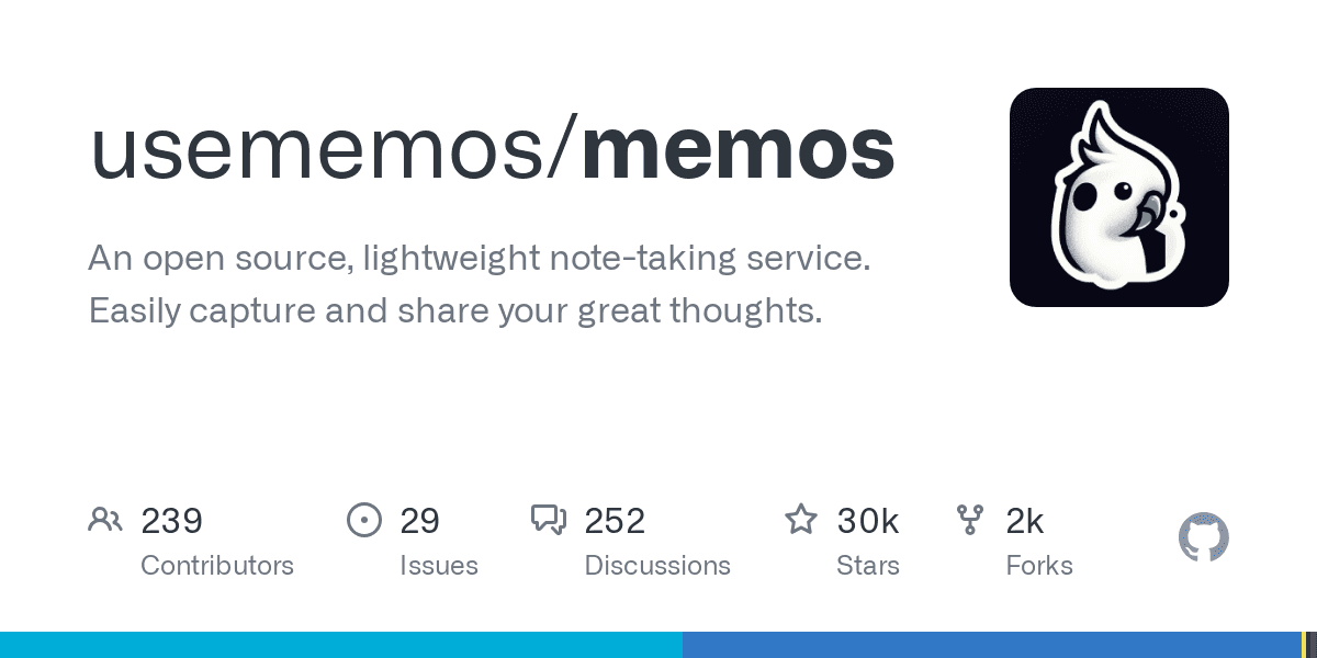 GitHub - usememos/memos: A lightweight, self-hosted memo hub. Open Source and Free forever.